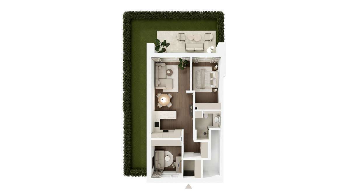 Osiedle przy ul. Bielasa | 3 pokoje z tarasem i ogródkiem | 62,22m2 - Pełny obrazek: 2/13