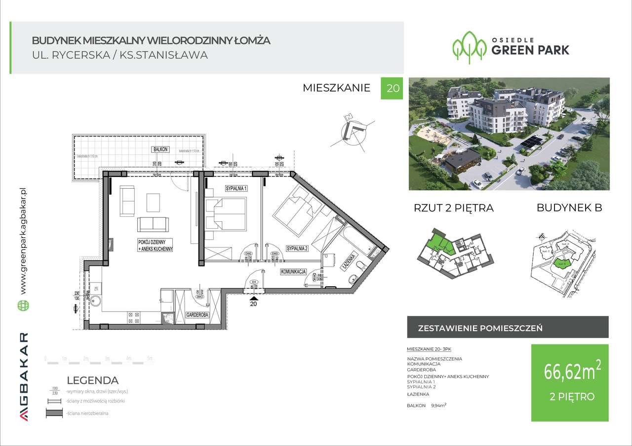 GREEN PARK B20 Łomża ul. Ks. Stanisława - Pełny obrazek: 3/11