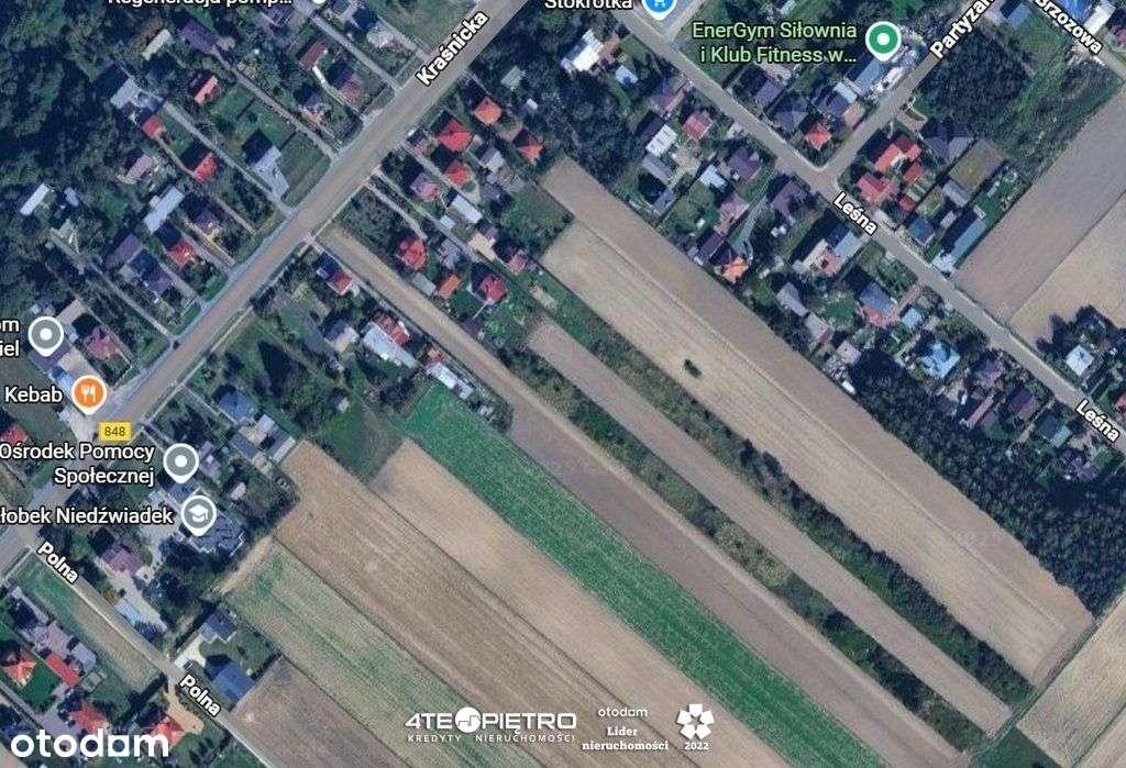 Działka budowlana 12,89 ar w Niedrzwicy Dużej - Pełny obrazek: 4/4