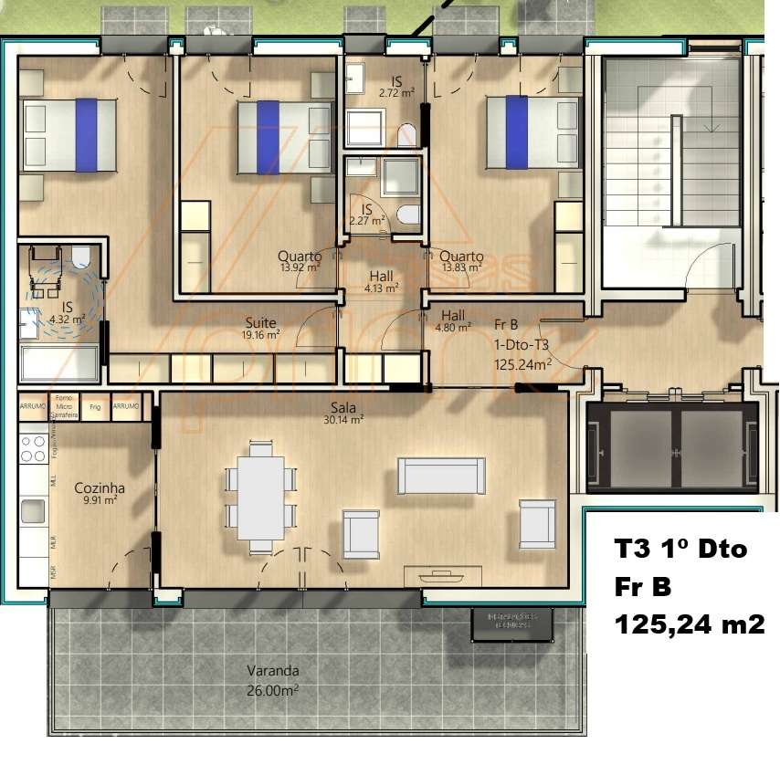 Apartamento T2 - São Martinho do Bispo - Coimbra/Venda - Grande imagem: 5/6