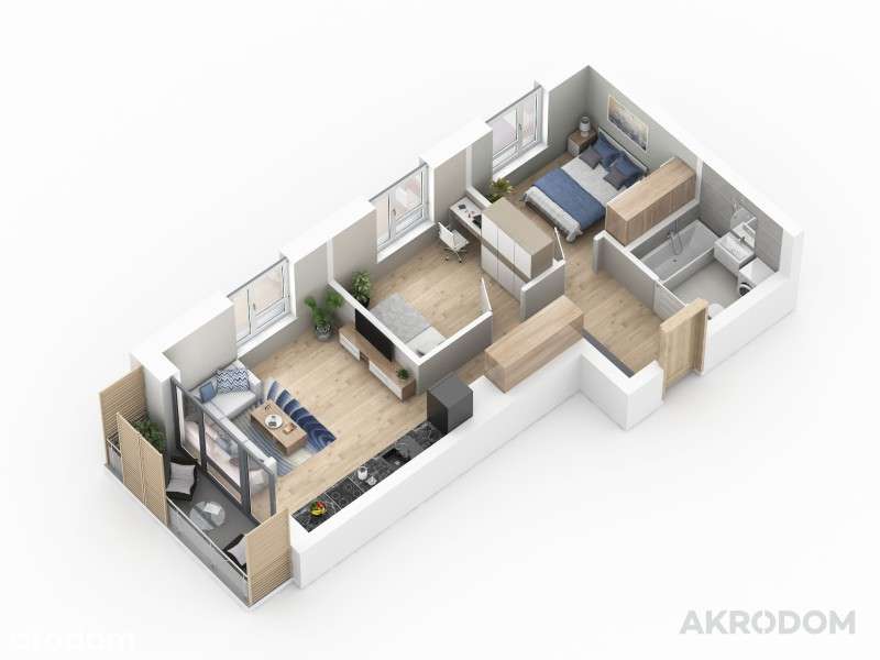 => MIŁA PARK - 3 pokoje 47 m2 => DRABINIANKA !!!-2