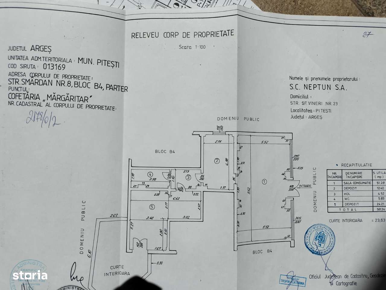 Inchiriez spatiu comercial, in Pitesti, Craiovei, zona Boema, sup 98mp - Imagine principală: 2/4