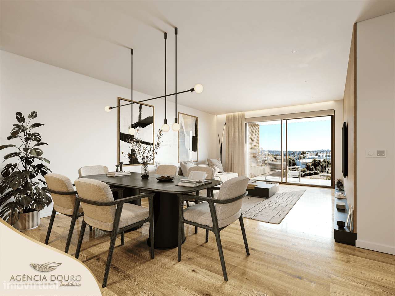 Apartamento T2 com varanda, condomínio fechado no coração de Rio Tinto-0