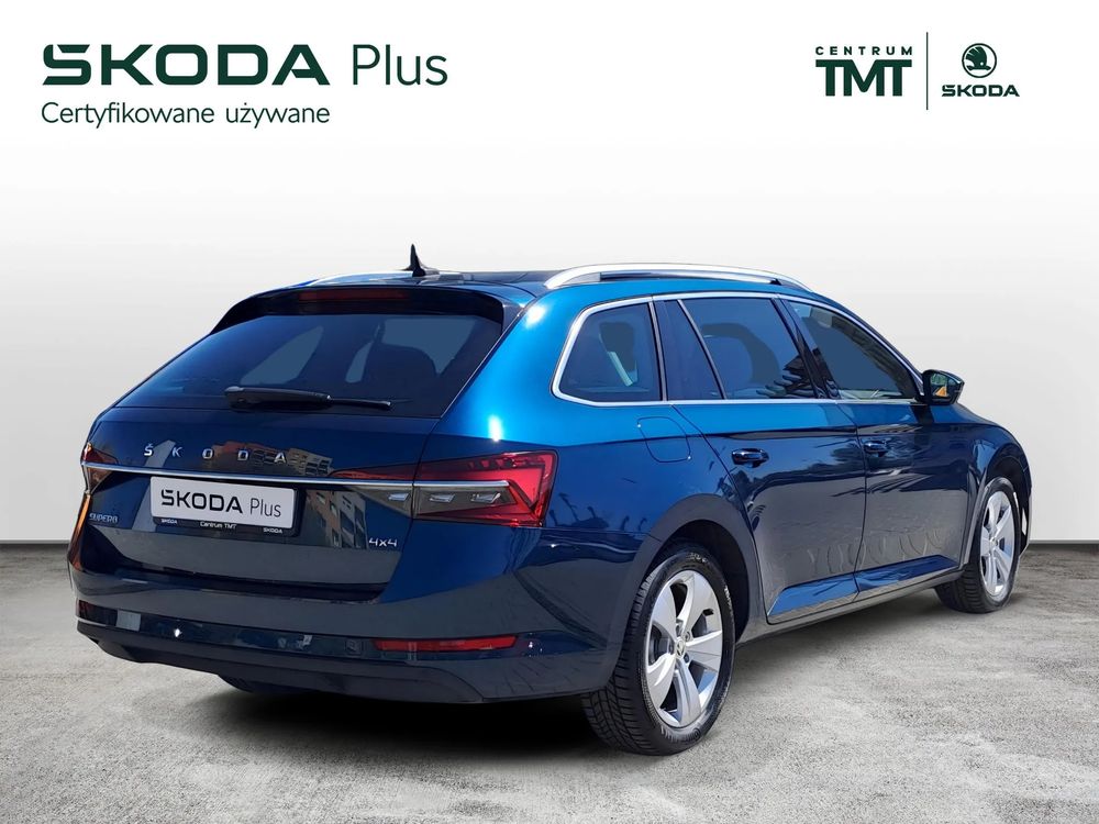 SKODA SUPERB Błękit Lava 4x4 DSG 2,0TDI 190KM Salon PL ASO