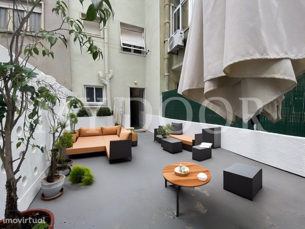 Apartamento à Av. de Roma p/ Arrendar - T1 c/ Terraço 30m...