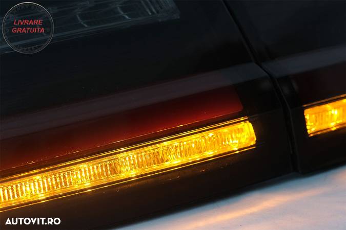 Stopuri LED BAR BMW Seria 3 F30 (2011-2019) Negru Fumuriu LCI Design cu Semnal Din- livrare gratuita - 11