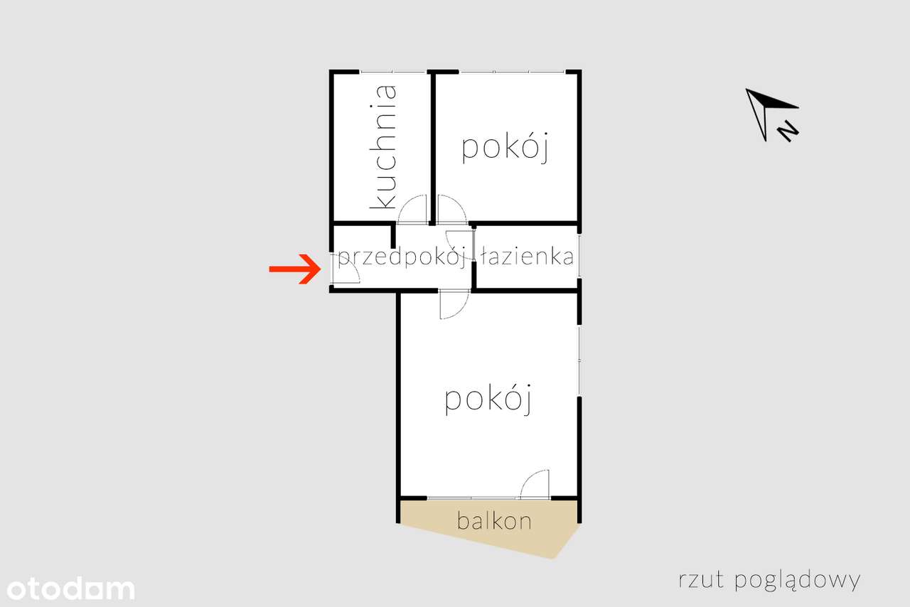Koszalin, ul. Reymonta - mieszkanie 2 pokojowe - Pełny obrazek: 2/10