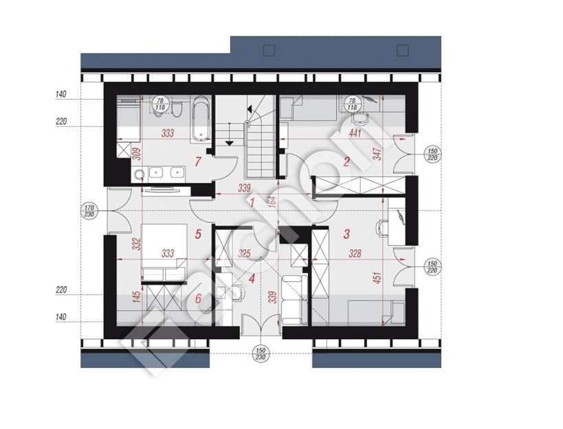 5 pokoi, w stanie deweloperskim. - Pełny obrazek: 5/7