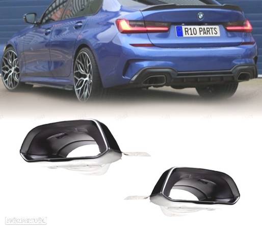 PONTEIRAS DE ESCAPE PARA BMW G20 G21 19- LOOK M PERFORMANCE PRETAS - 1