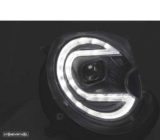 FARÓIS XENON LED PARA MINI COOPER 06-14 PRETO - 4