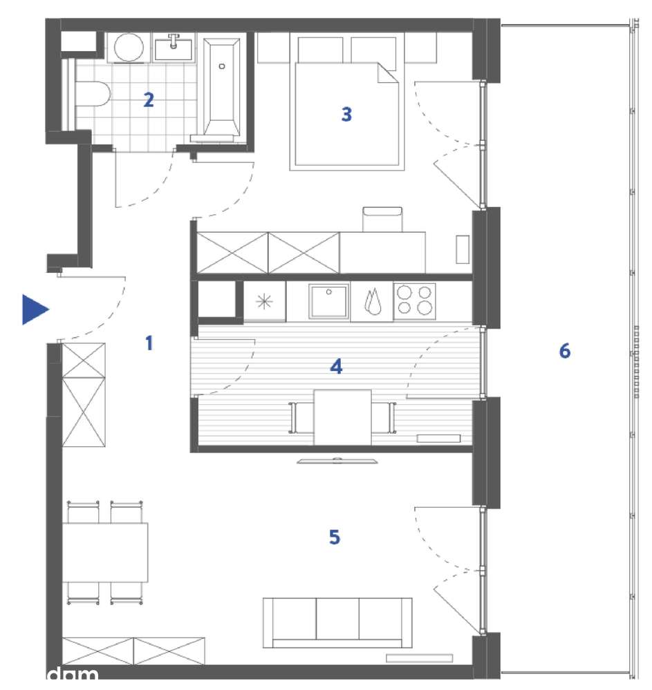 Mieszkanie w budynku o podwyższonym standardzie 49,49 m² taras 17 m²-6