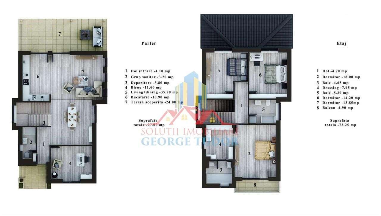 Vila P+1E 165 mp.utili,Str.Ogorului, Corbeanca,NU se aplica TVA, 0%COM - Imagine principală: 4/20