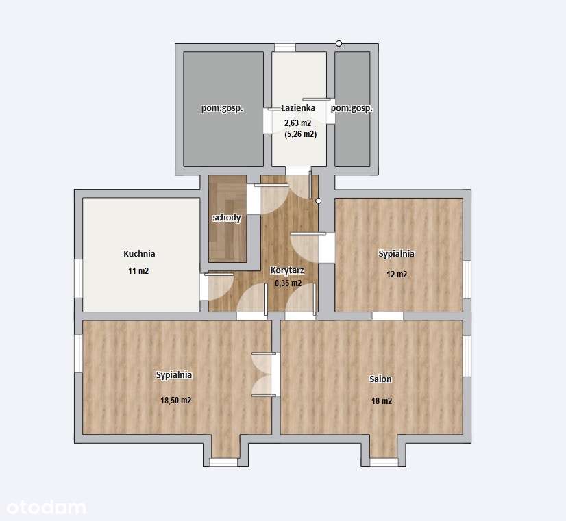 Oferta godna uwagi! Góra domu,  garaż, ogród, samodzielnie wejście.-3