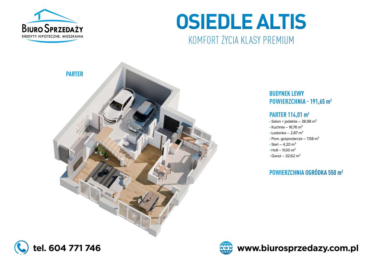 PREMIUM BLIŹNIAK+PODWÓJNY GARAŻ+PODJAZD+DUŻY OGRÓD - Pełny obrazek: 2/12