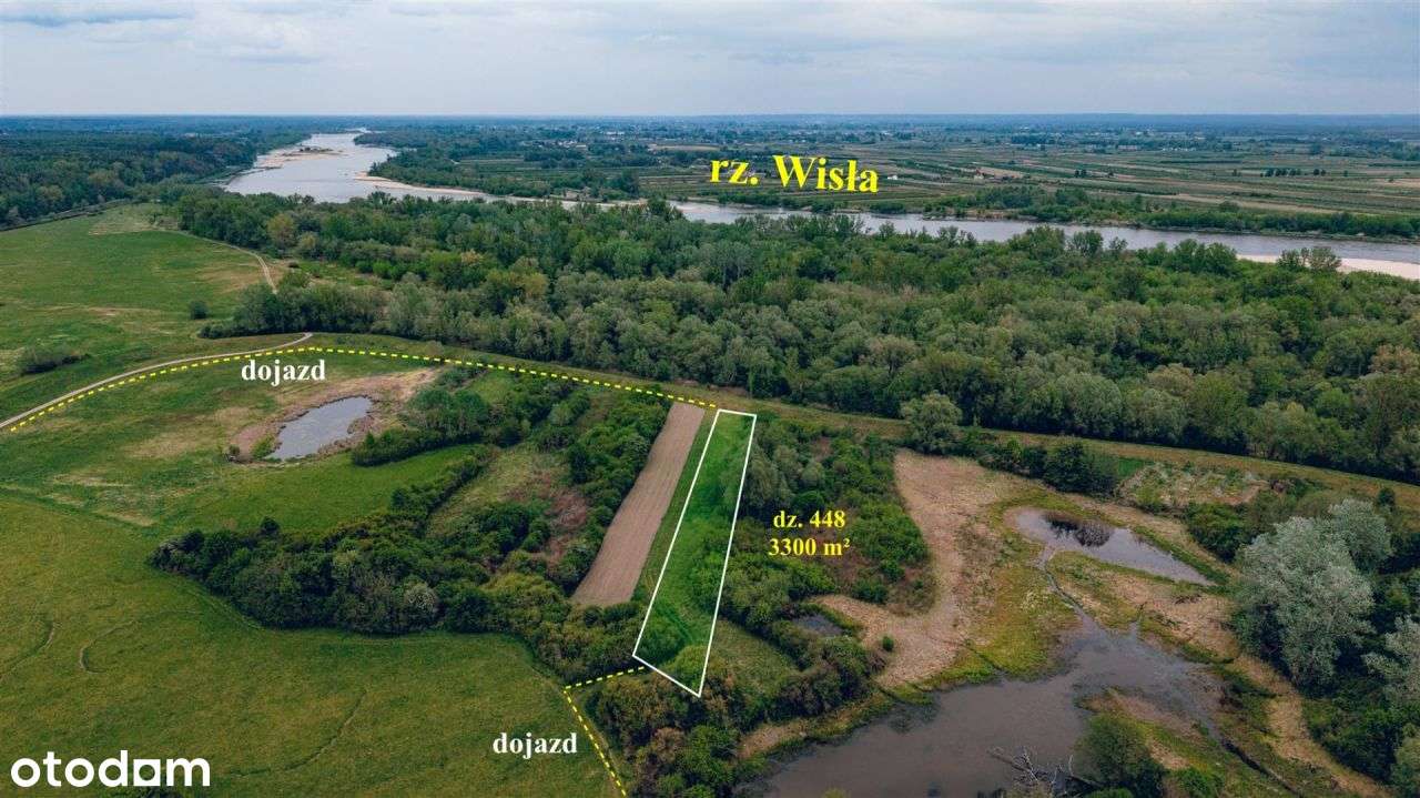 Działka 3300 m² blisko rzeki Wisły, Solec n. Wisłą-3