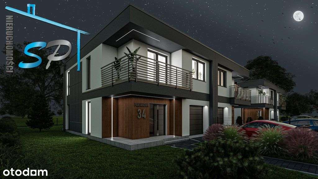 Bliźniak z garażem, dyży ogródek, wysoki standard-0