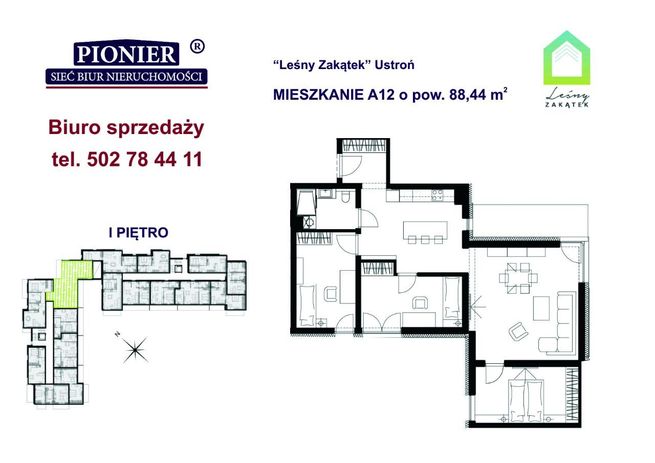 A12- apartament u podnórza Lipowskiego Gronia