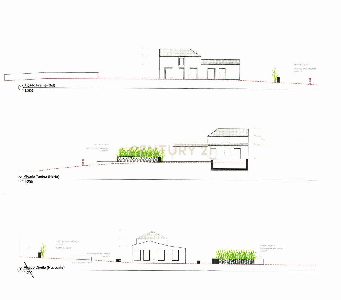 Terreno Urbano com ruína e projeto aprovado para uma moradia T4 na Mou-14