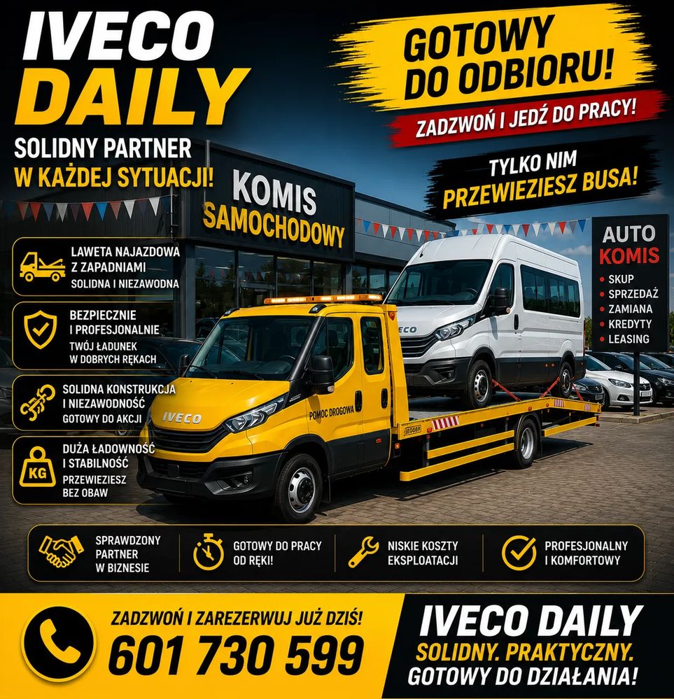 Iveco Daily Laweta najazdowa z zapadniami 70C21DP A8