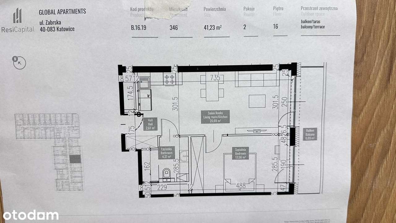 Zabrska!Widok na miasto!16 piętro! Balkon! Bez PCC! - Pełny obrazek: 3/6