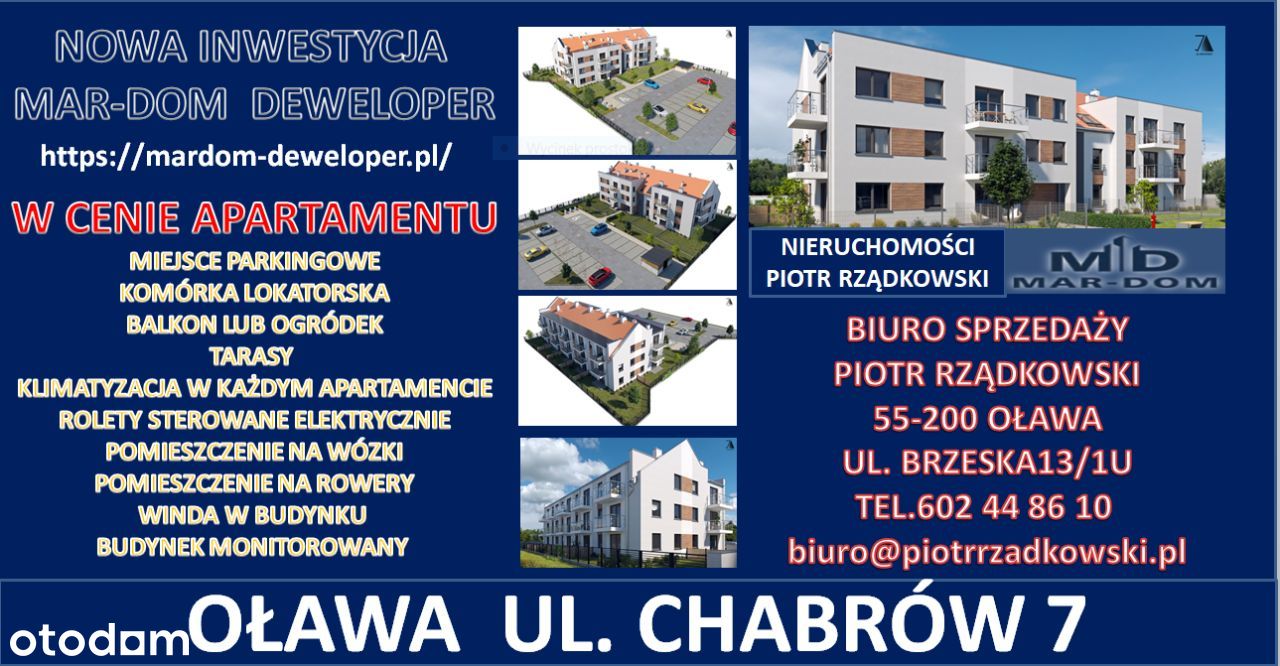 Oława nowe mieszkania ul. Chabrów -wysoki standard