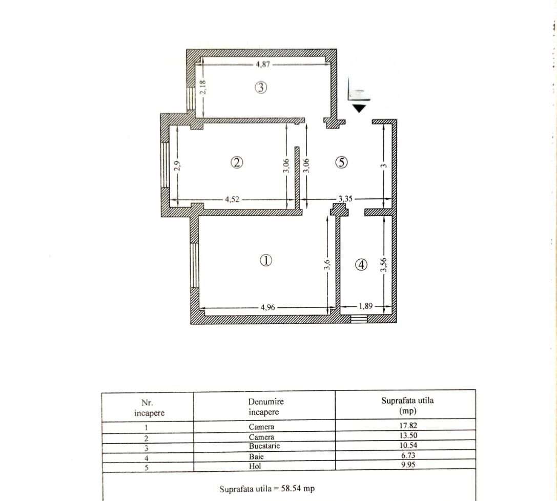 Apartament 2 camere Dec 58 mp+ loc de parcare Cug Capitol 92000 euro-7
