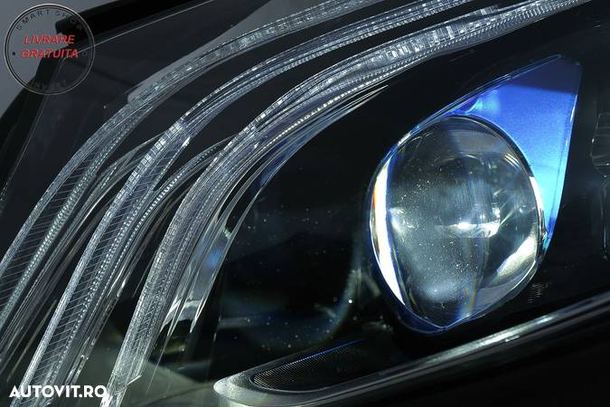 Faruri Full LED Mercedes C-Class W205 S205 (2014-2020) LHD W222 Design- livrare gratuita - 3
