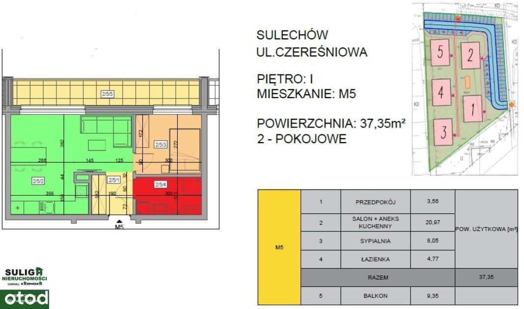 Mieszkanie dwu pokojowe, II piętro- Sulechów