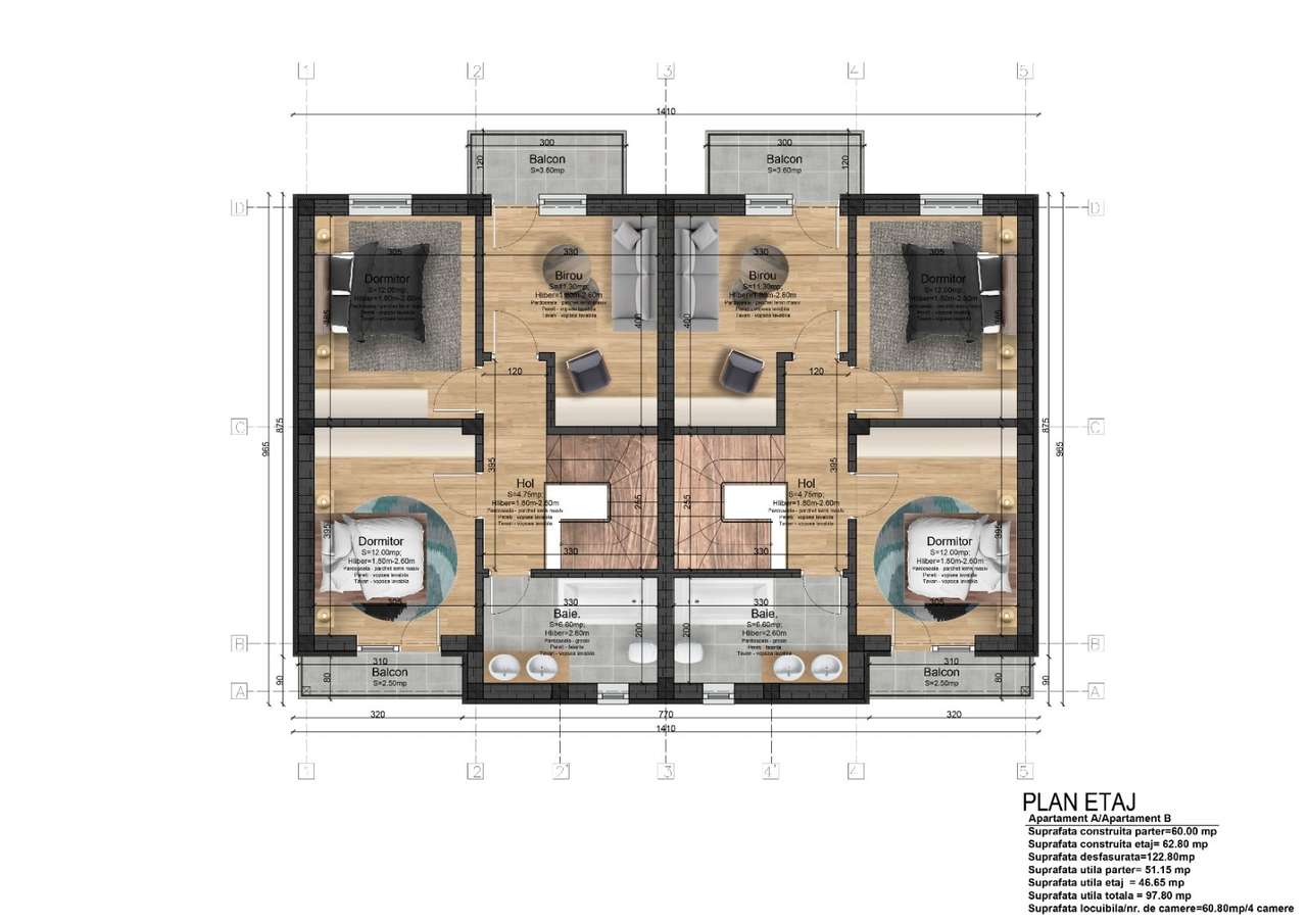 Casa tip Duplex - 2 dormitoare - 2 bai - 325 mp teren - Imagine principală: 3/7