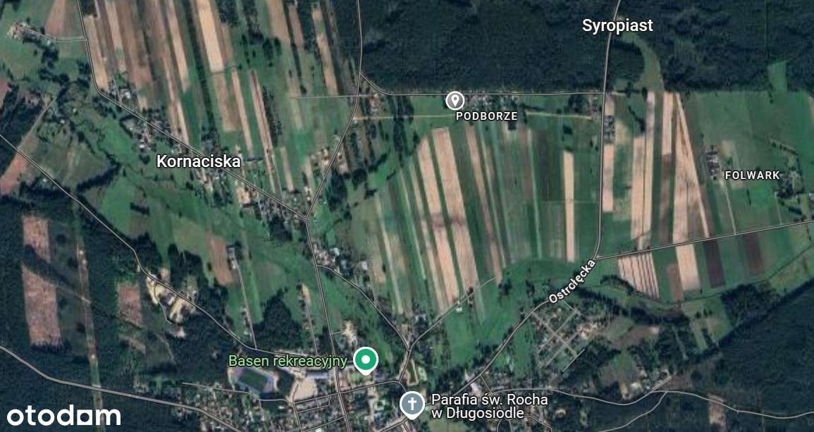 Na sprzedaż działka budowlana 109/1 – Długosiodło, przy lesie, media - Pełny obrazek: 5/8