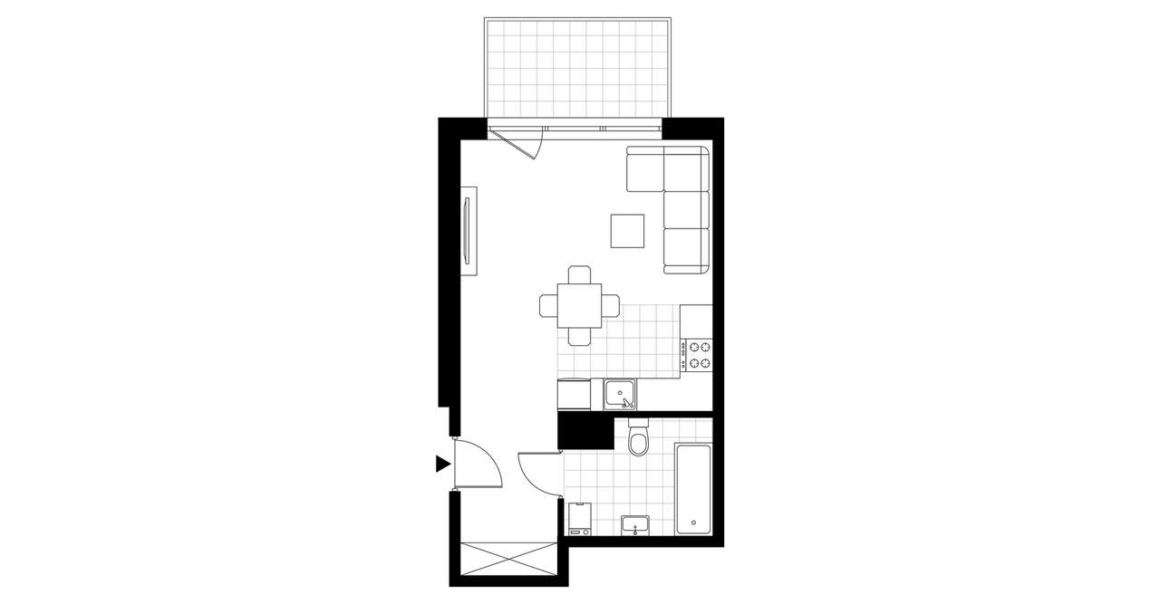 1-pokojowe mieszkanie 31m2 + balkon Bez Prowizji - Pełny obrazek: 4/9
