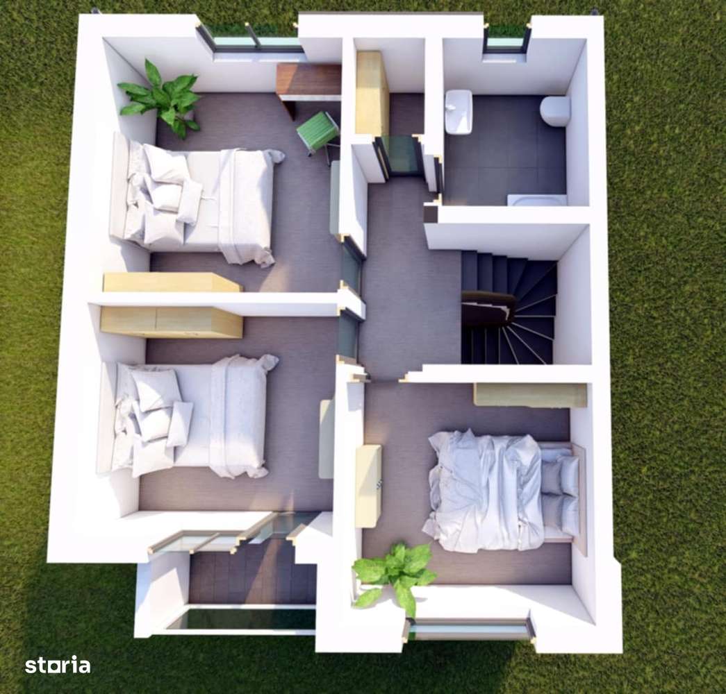 Vile finalizate, intabulate, 4 camere, comision 0%-10