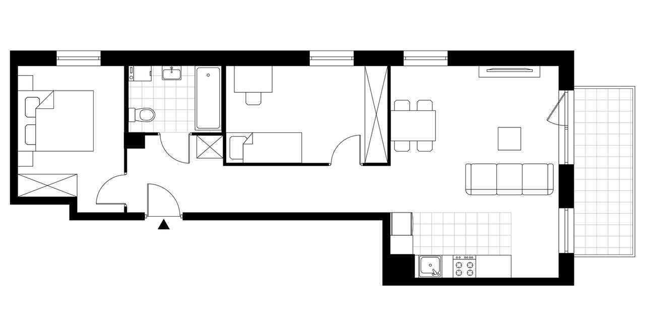 3-pokojowe mieszkanie 65m2 + balkon Bezpośrednio - Pełny obrazek: 3/8