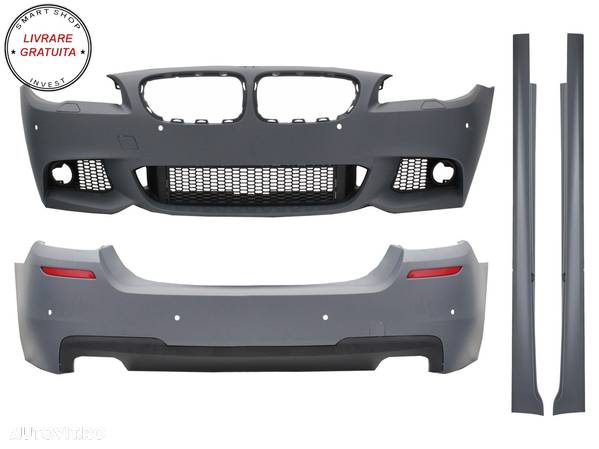 Pachet Exterior cu Difuzor Evacuare Dubla BMW F10 Seria 5 (2011-2014) M-Technik De- livrare gratuita - 1