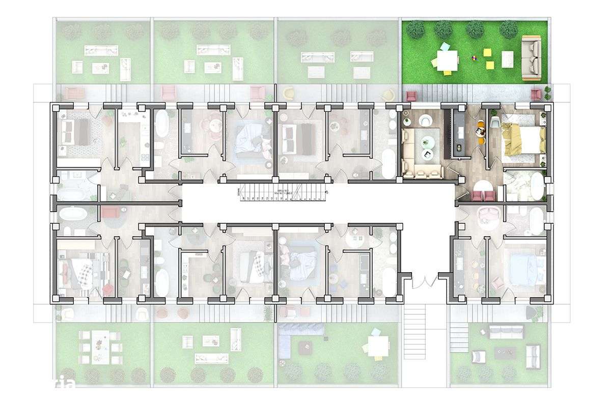 ASTORIA RESIDENCE  Apartament  2 camere  47m  curte  43m Lunca Cetatui - Imagine principală: 4/13