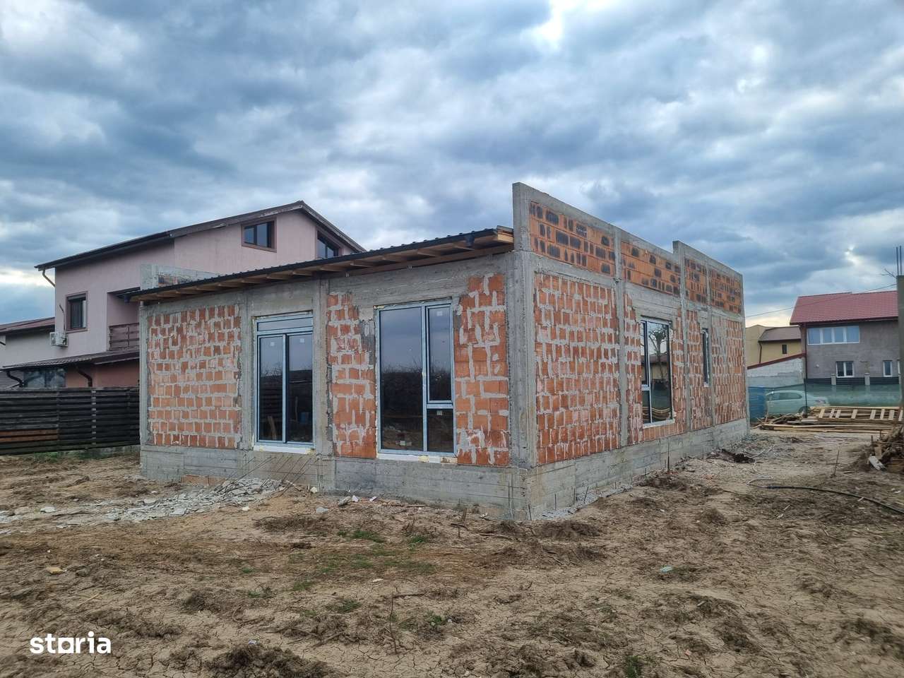 VILĂ NOUĂ MODERNĂ, TIP PARTER, ÎN STADIU AVANSAT DE CONSTRUCȚIE-5