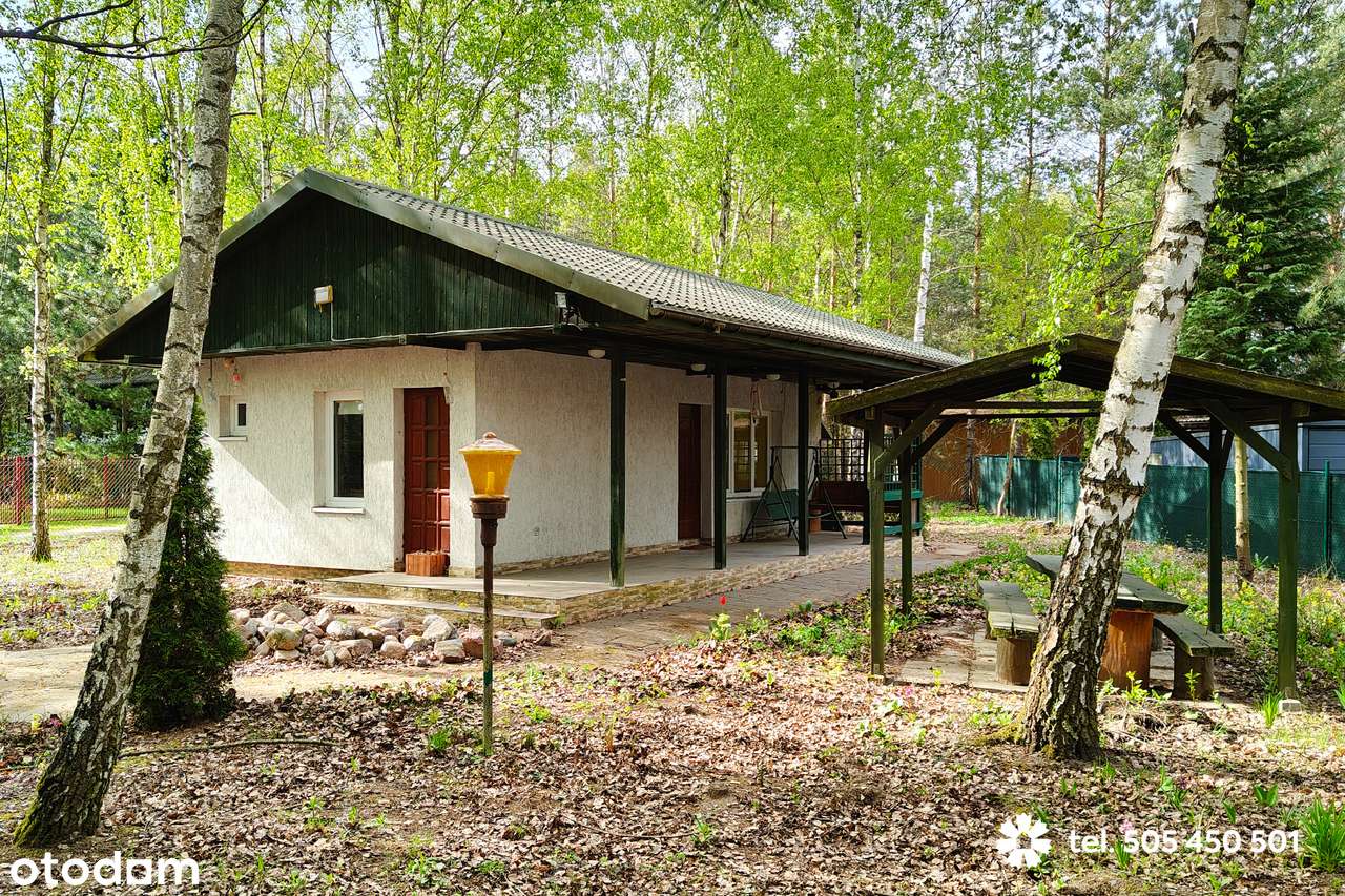 Domek nad jeziorem Chodeckim, działka 688 m2, plaża, las