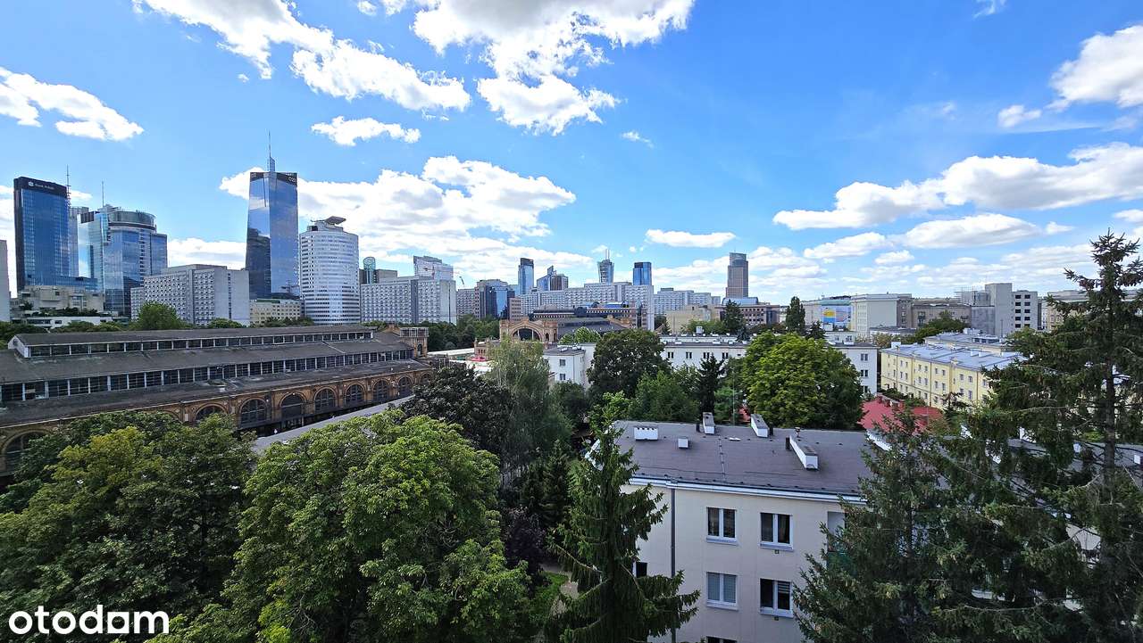 Widok na panoramę Warszawy / wysokie/ kominek / taras /garaż-10