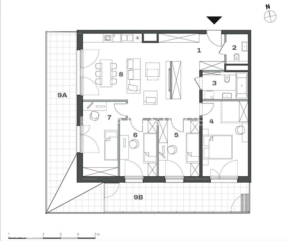 Apartament z panoramicznym widokiem na Katowice - Pełny obrazek: 4/20