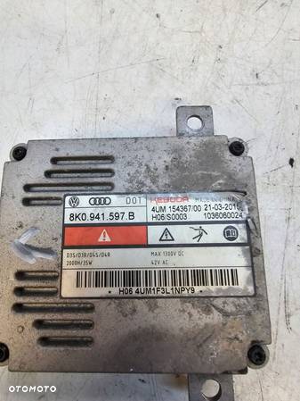 PRZETWORNICA BI XENON AUDI A4 B8 A5 Q5 8K0941597B - 4