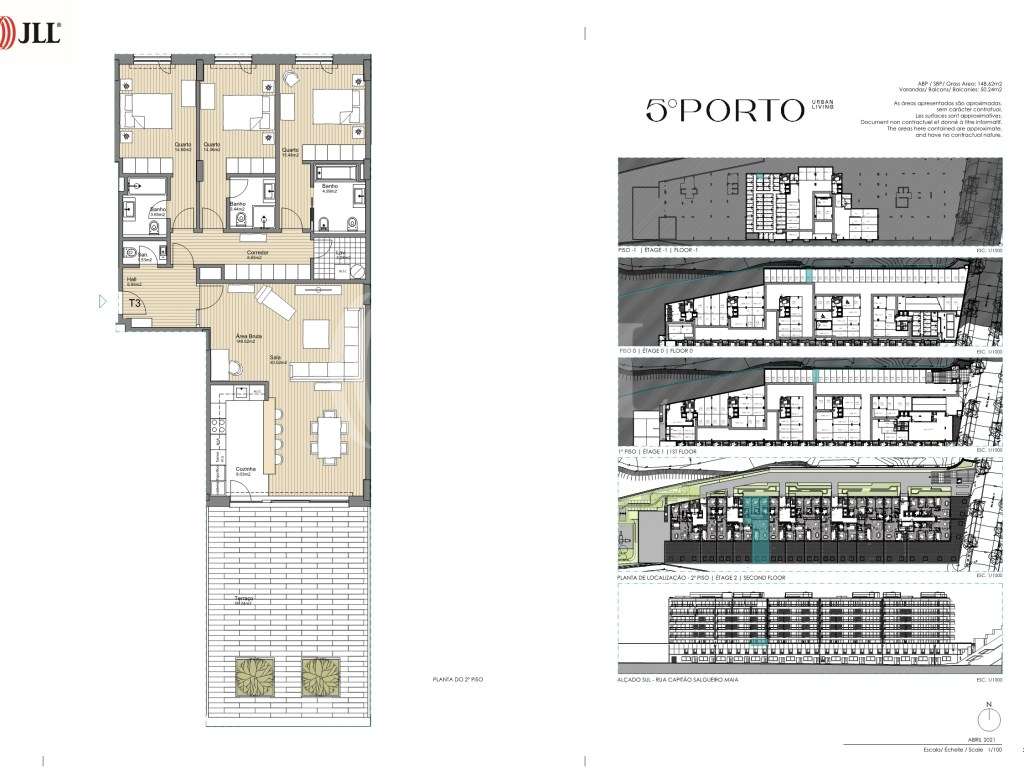 Apartamento T3 em condomínio, Massarelos, Porto-30