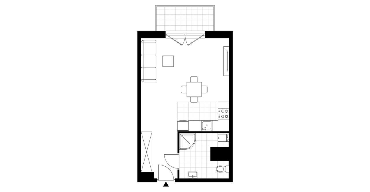 1-pokojowe mieszkanie 34m2 + balkon Bez Prowizji - Pełny obrazek: 3/7