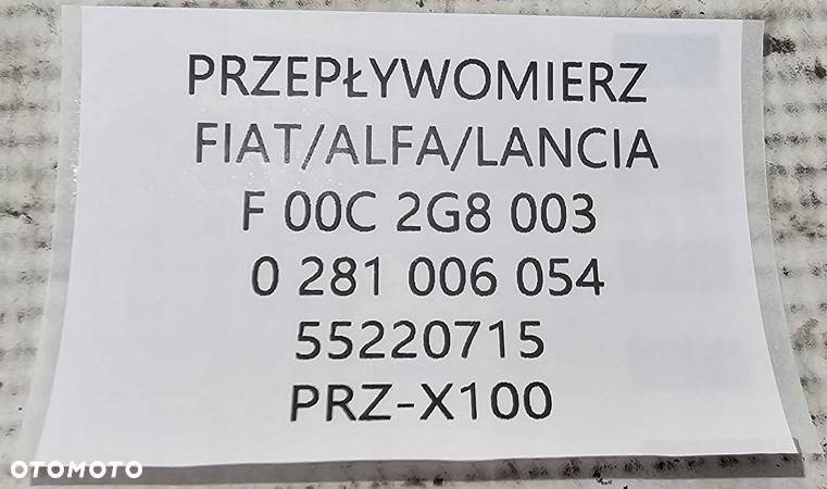 NOWY ORG PRZEPŁYWOMIERZ ALFA ROMEO FIAT JEEP LANCIA SUZUKI 0281006054 - 6