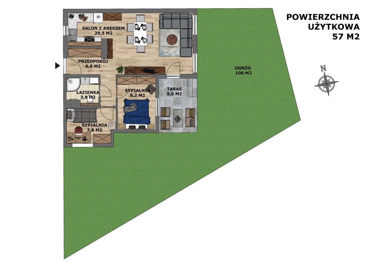 Kraków / Libertów 3 pokoje duży ogród *parking*-2