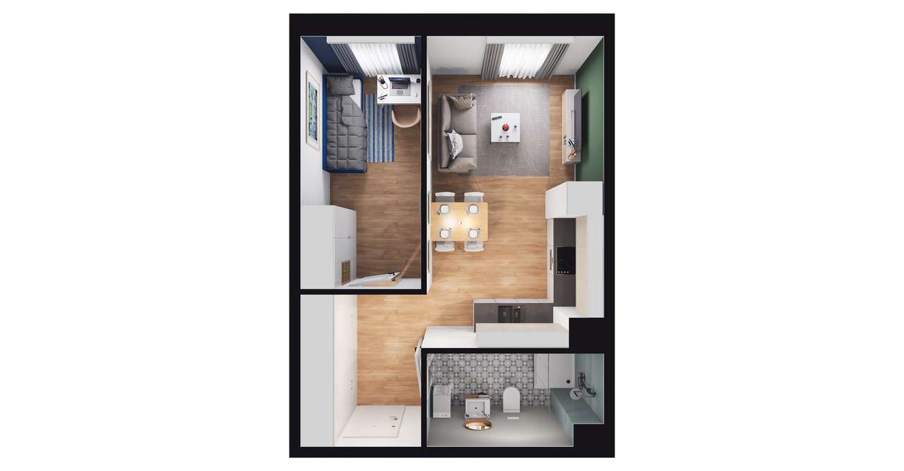 Apartamenty Gościnna 2 | mieszkanie 2-pok. | 31 - Pełny obrazek: 3/9