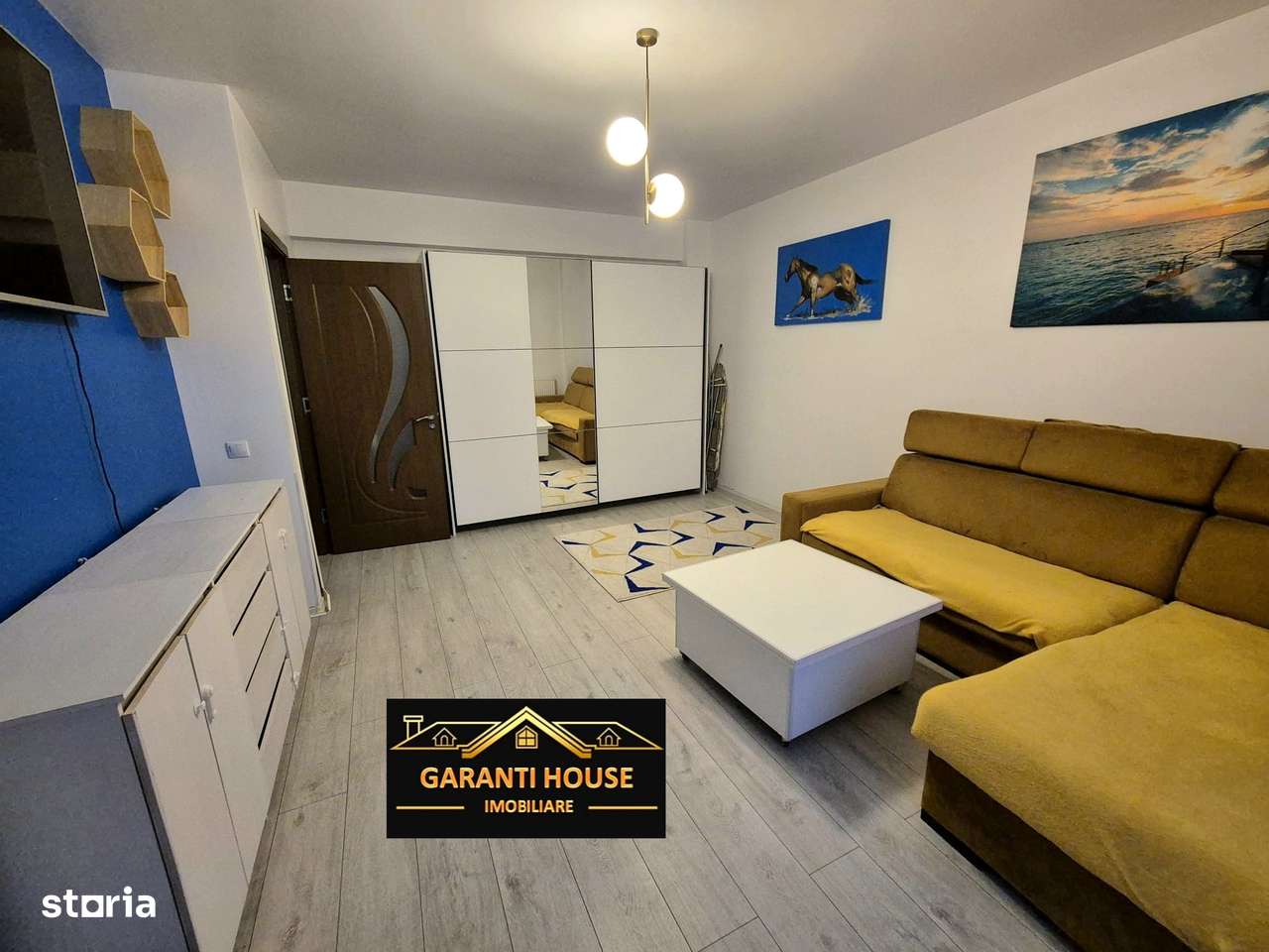 Zona Granicerilor, apartament cu 2 camere, mobilat, parcare, 350€/Luna - Imagine principală: 2/8