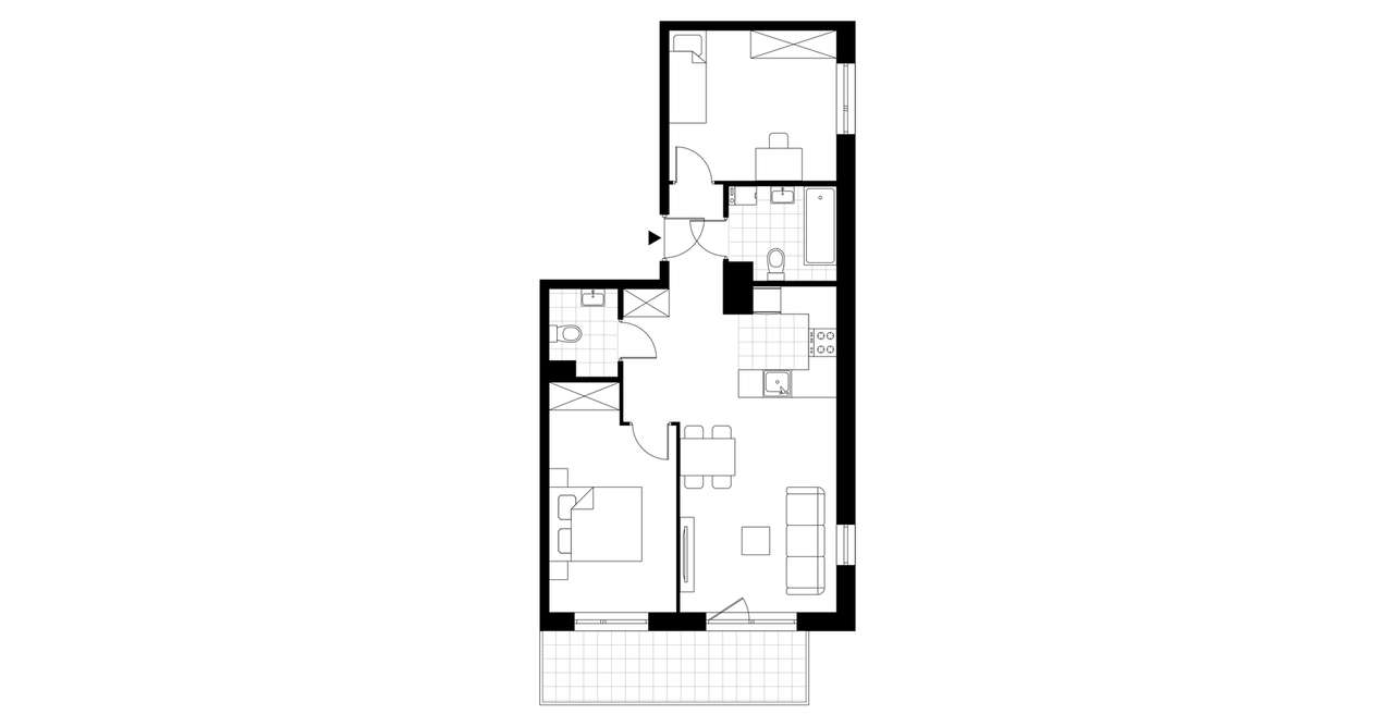 3-pokojowe mieszkanie 61m2 + balkon Bezpośrednio - Pełny obrazek: 3/8