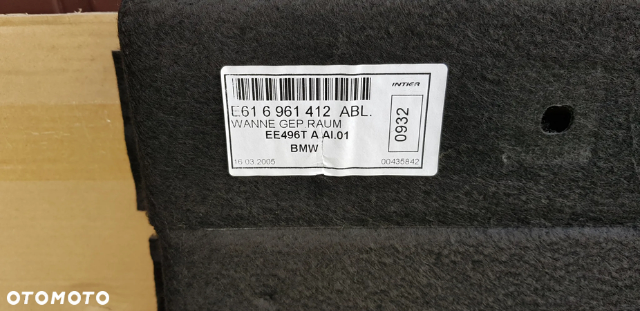 Wykładzina tapicerka podłoga bagażnika BMW E61 - 2