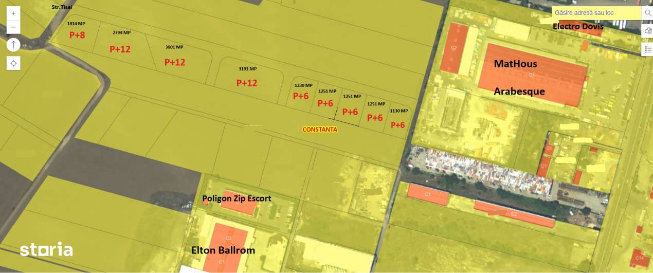 Teren de vanzare Constanta cu PUZ , str.Tisei , P+12 - Imagine principală: 2/6