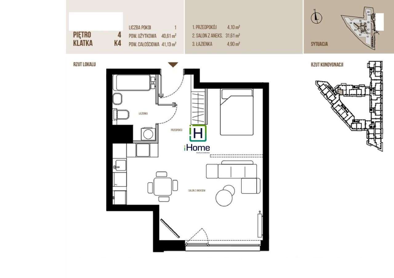 Kraków, mieszkanie na Podgórzu. Bez prowizji! - Pełny obrazek: 2/4